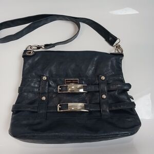 Jimmy choo crossbody tote fold bag Leather Navy Blue